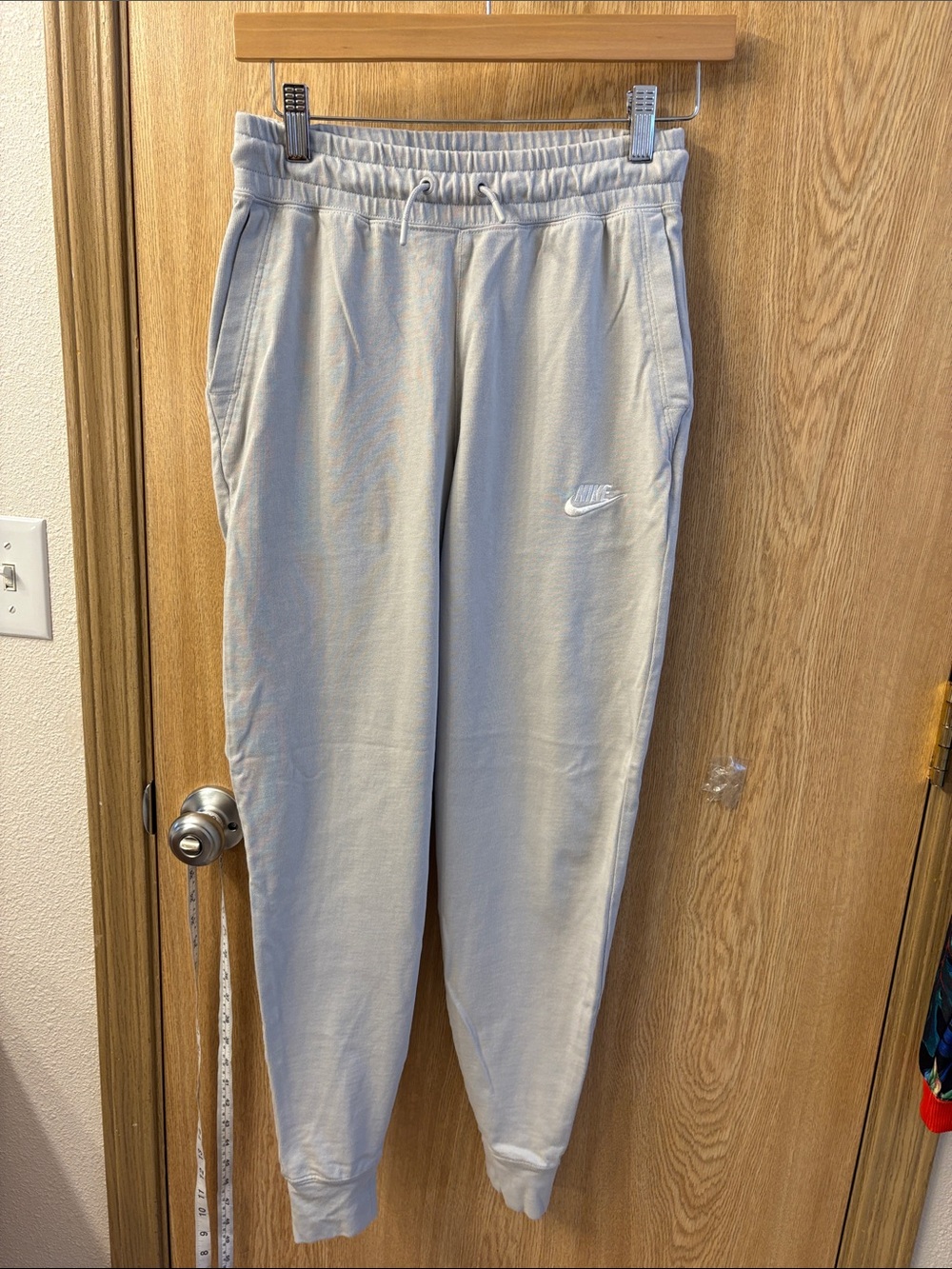 Nike Light Gray Joggers with Drawstring